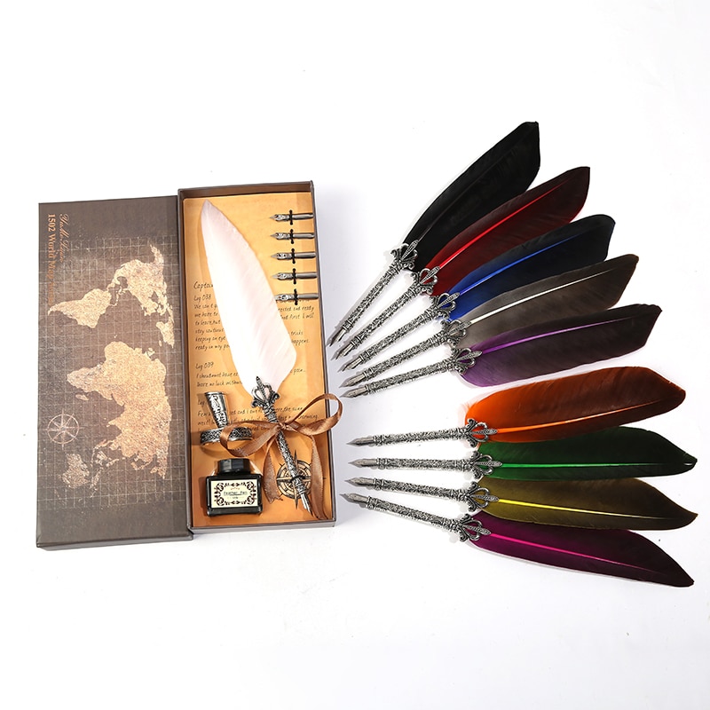 Vintage Style Feather Writing Pen