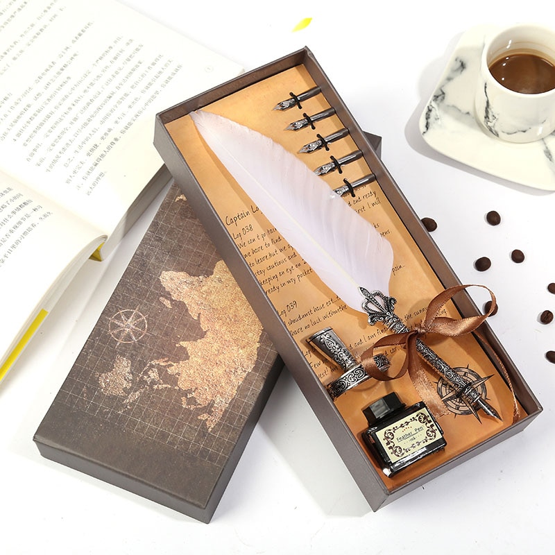 Vintage Style Feather Writing Pen
