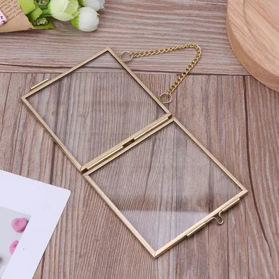 Vintage Style Glass Hanging Photo Frame