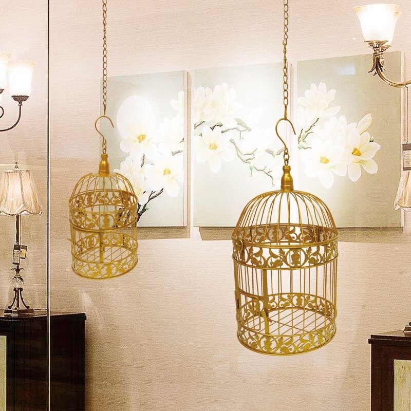 Vintage Style Hanging Bird Cage Decor Vintage Style Hanging Bird Cage Decor