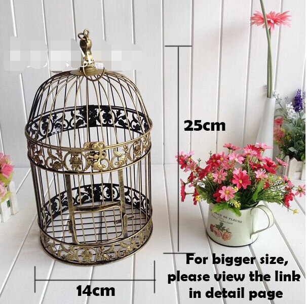 Vintage Style Hanging Bird Cage Decor