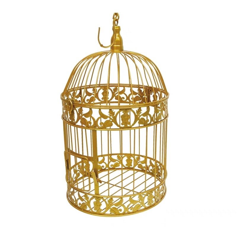 Vintage Style Hanging Bird Cage Decor