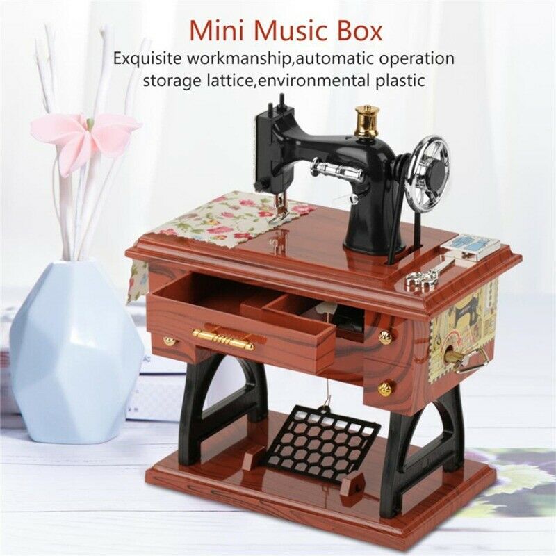 Vintage Style Music Box Sewing Machine