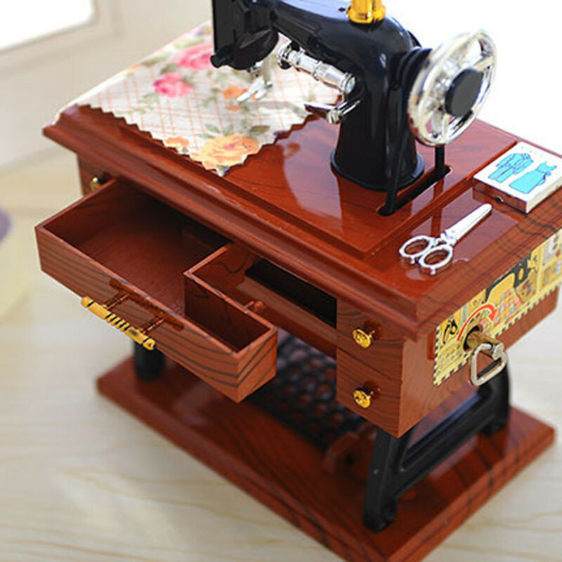 Vintage Style Music Box Sewing Machine