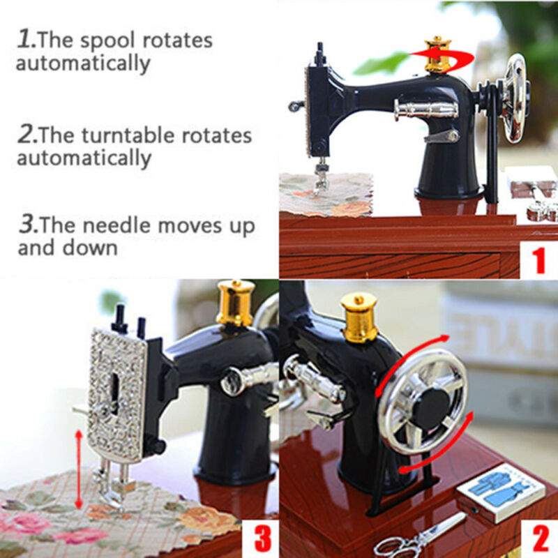 Vintage Style Music Box Sewing Machine