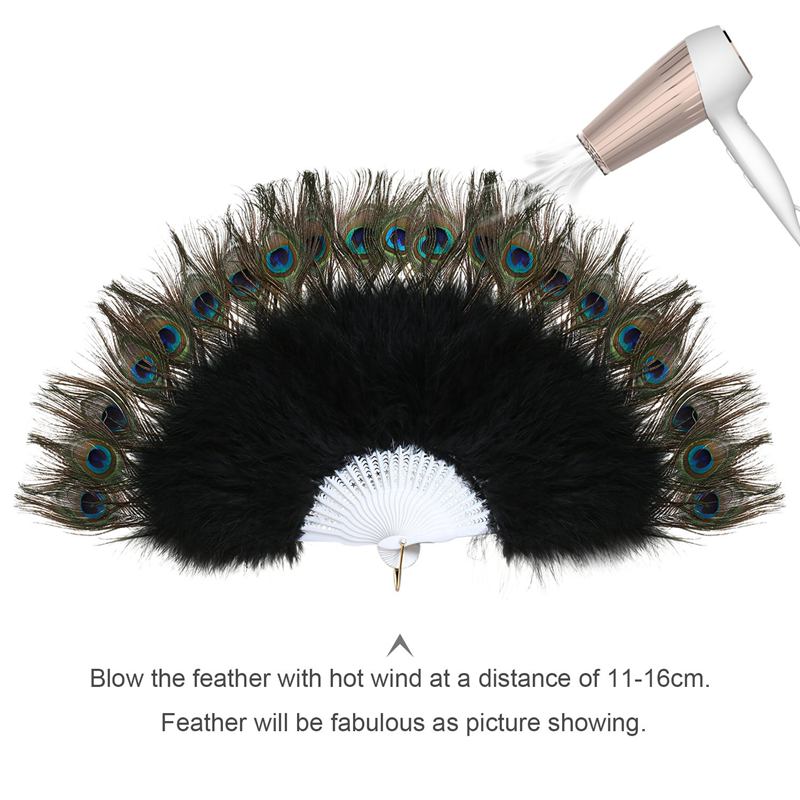 Vintage Style Peacock Feather Fan Vintage Style Peacock Feather Fan