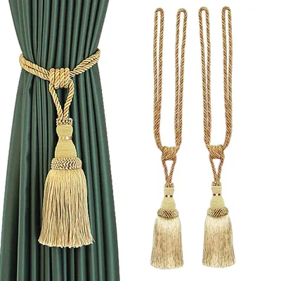Vintage Style Tassel Curtain Tiebacks (2 Pcs) Vintage Style Tassel Curtain Tiebacks (2 Pcs)