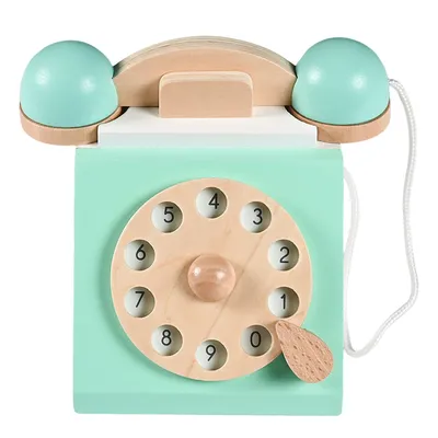 Vintage Style Wooden Toy Phone Vintage Style Wooden Toy Phone