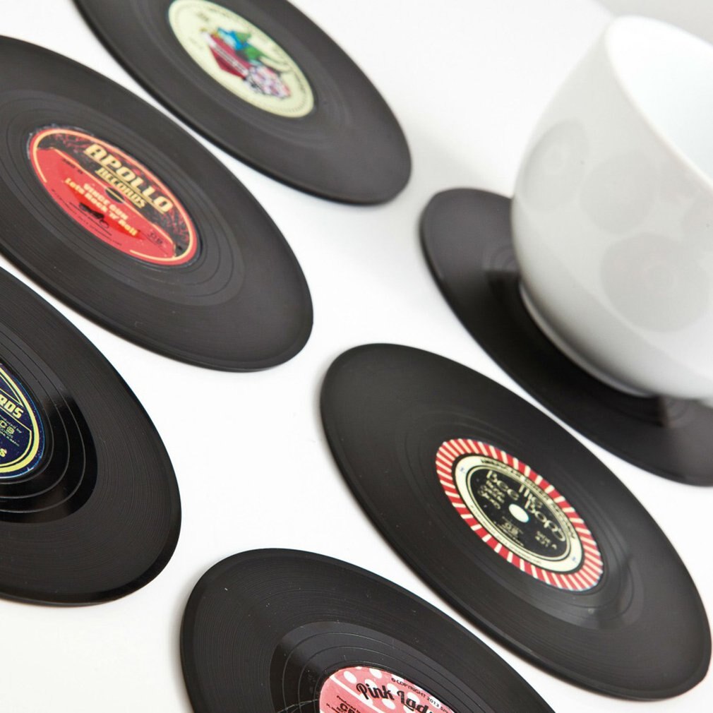 Vintage Vinyl Record Coasters (6pcs) Vintage Vinyl Record Coasters (6pcs)