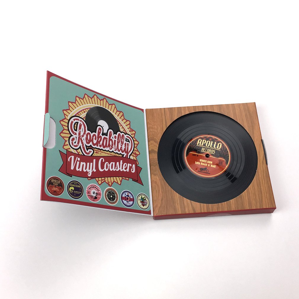 Vintage Vinyl Record Coasters (6pcs) Vintage Vinyl Record Coasters (6pcs)