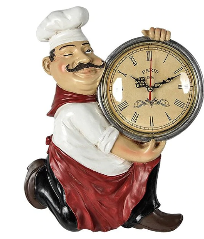 Vintage Wall Clock Chef Design Vintage Wall Clock Chef Design