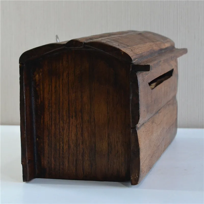 Vintage Wooden Mailbox for Outdoor Wall, Rustic Garden Mailbox, Weatherproof Letterbox, European Style House Sign Vintage Wooden Mailbox for Outdoor Wall, Rustic Garden Mailbox, Weatherproof Letterbox, European Style House Sign