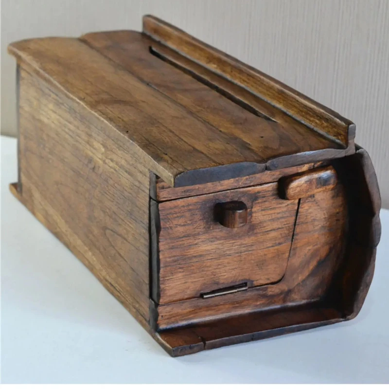 Vintage Wooden Mailbox for Outdoor Wall, Rustic Garden Mailbox, Weatherproof Letterbox, European Style House Sign Vintage Wooden Mailbox for Outdoor Wall, Rustic Garden Mailbox, Weatherproof Letterbox, European Style House Sign