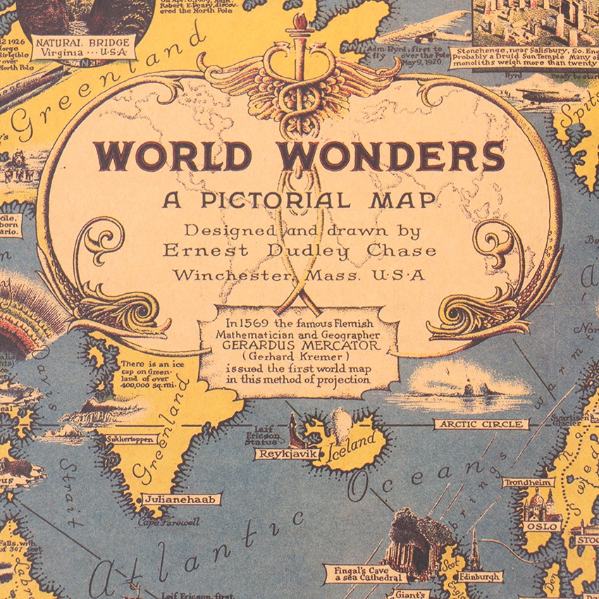 Vintage World Map Art Poster Decor Vintage World Map Art Poster Decor