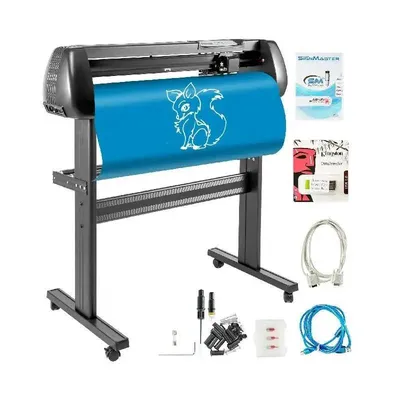 Vinyl Cutting 34 Inch Plotter Cutter Machine with 3 Blades and SIGNMASTER Software Kit for