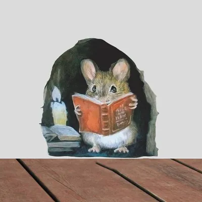 Vinyl Mouse Hole Wall Sticker (5 pcs)