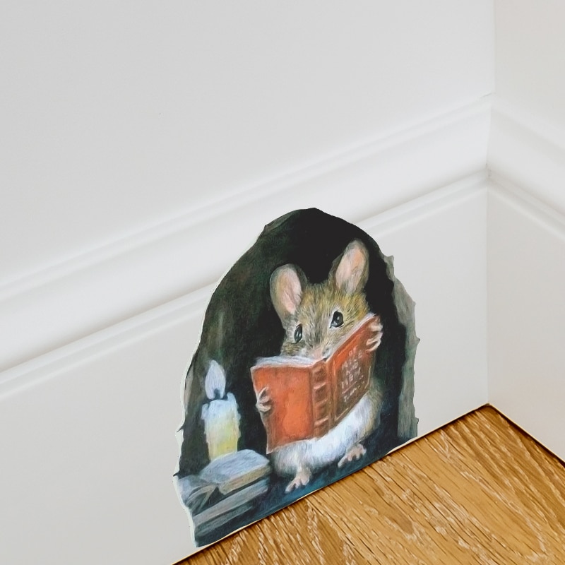 Vinyl Mouse Hole Wall Sticker (5 pcs)