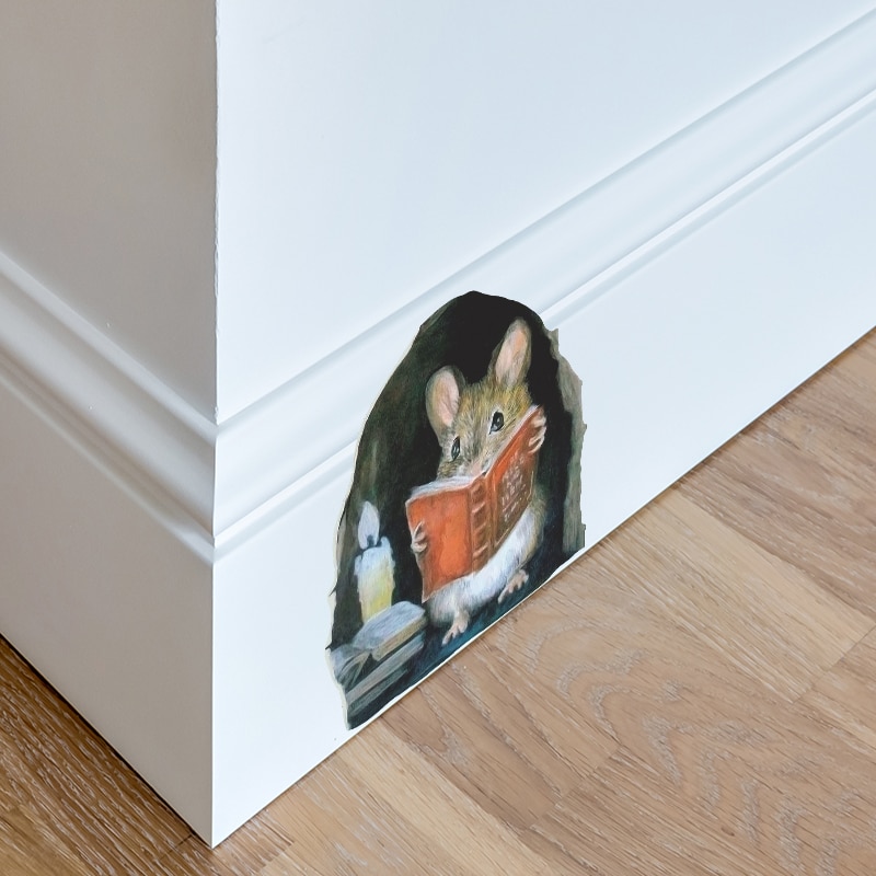Vinyl Mouse Hole Wall Sticker (5 pcs)