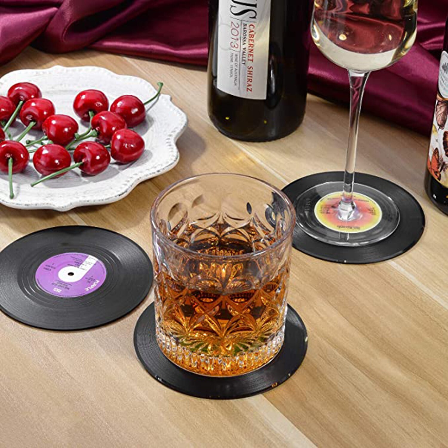 Vinyl Non Slip Record Coasters (6pcs) Vinyl Non Slip Record Coasters (6pcs)
