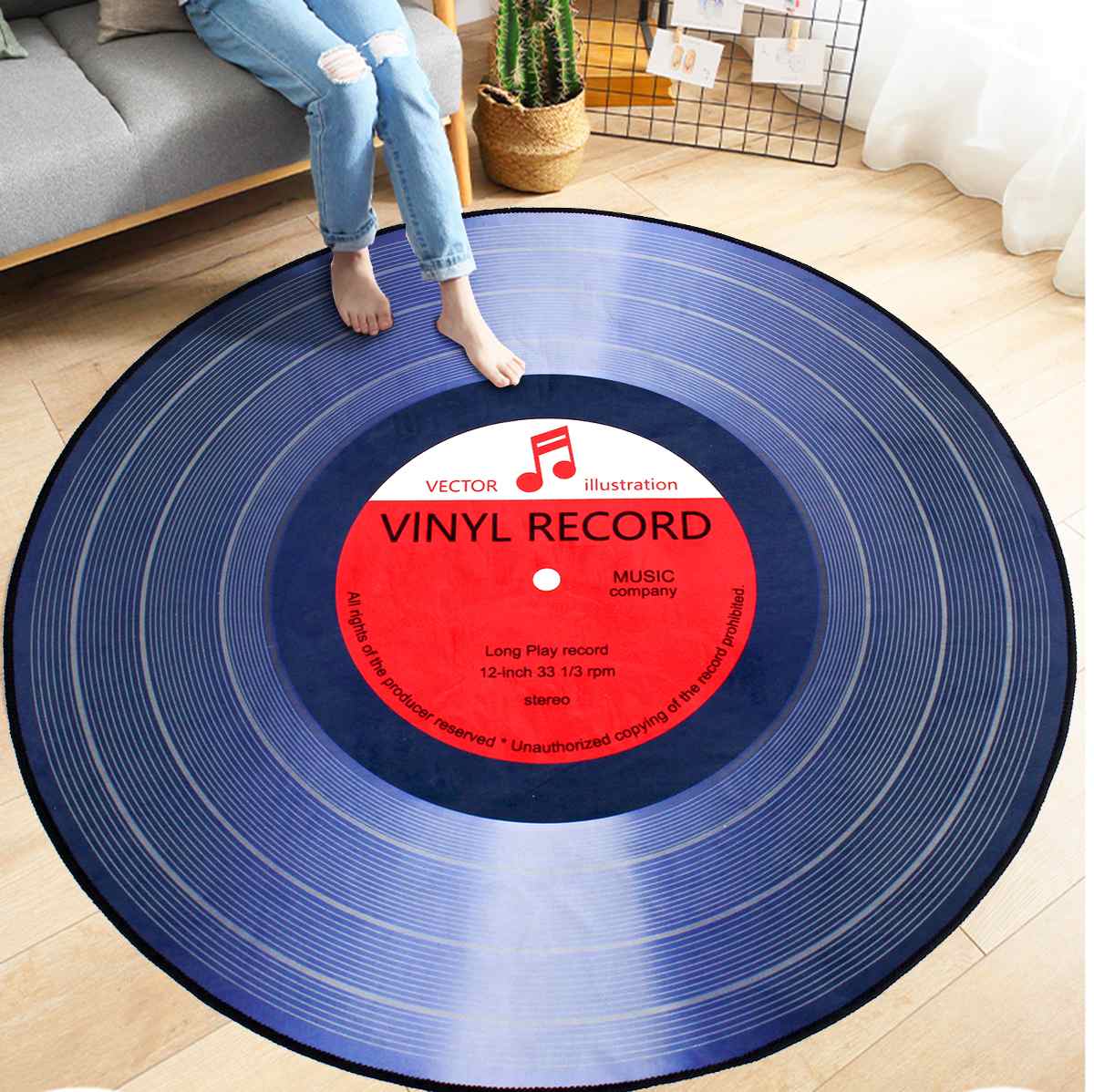 Vinyl Record Rug Floor Carpet
