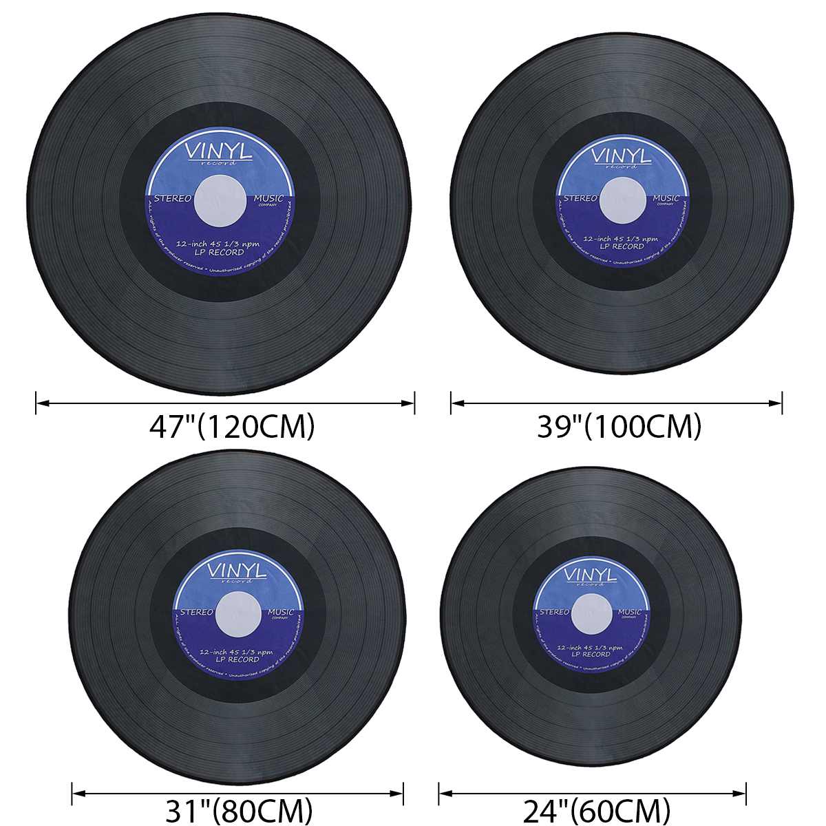 Vinyl Record Rug Floor Carpet