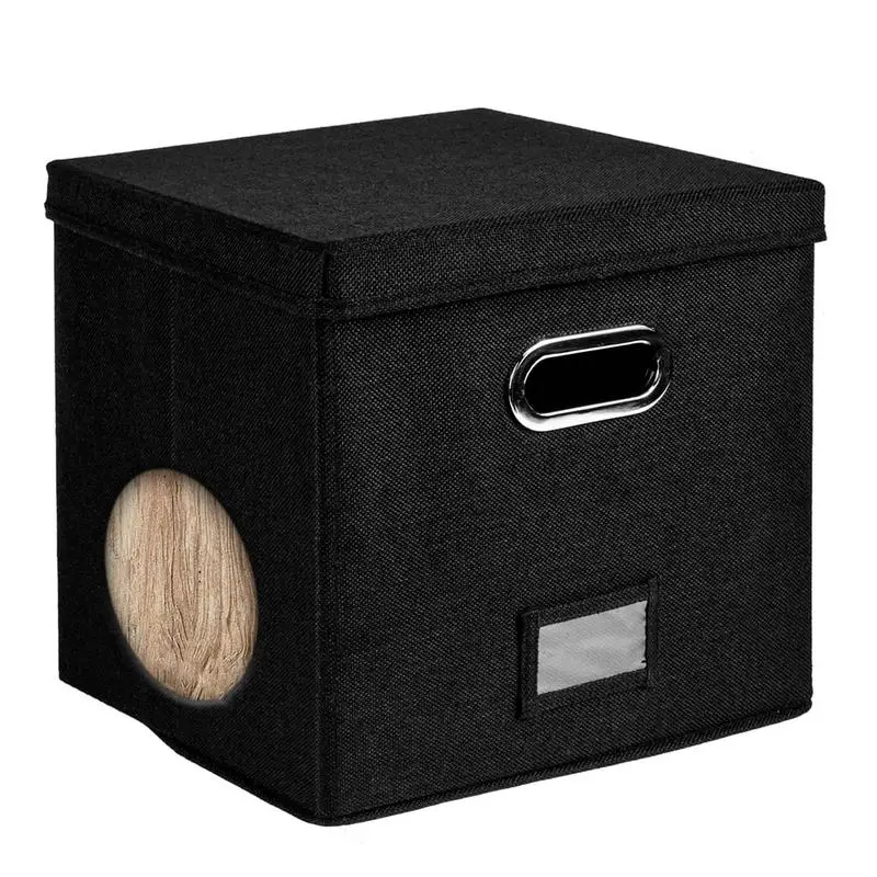 Vinyl Record Storage Box for up to 50+ 12-Inch Albums, Records Crate, LP Album Storage, Fabric Storage Boxes with Lids Vinyl Record Storage Box for up to 50+ 12-Inch Albums, Records Crate, LP Album Storage, Fabric Storage Boxes with Lids