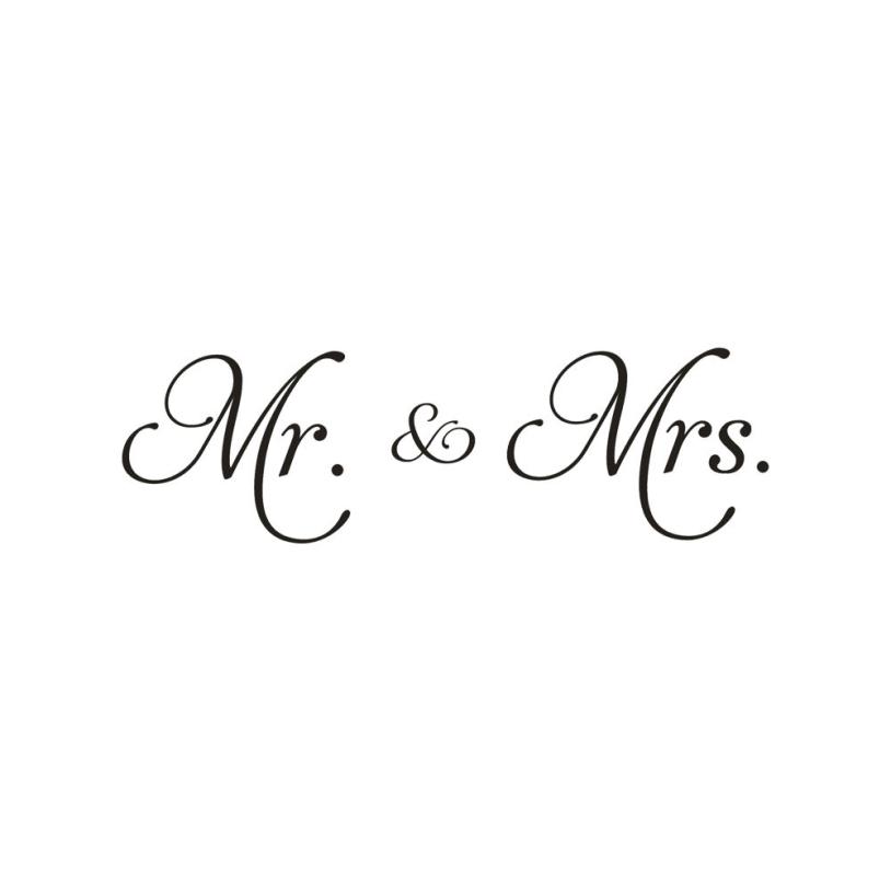 Vinyl Wall Decals Mr. & Mrs. Sticker Vinyl Wall Decals Mr. & Mrs. Sticker