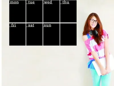Vinyl Weekly Wall Planner Sticker Vinyl Weekly Wall Planner Sticker