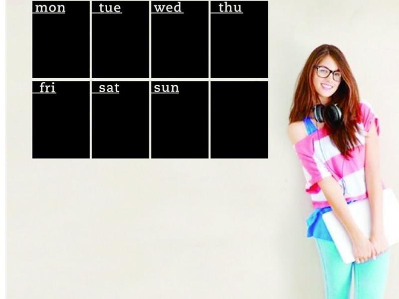 Vinyl Weekly Wall Planner Sticker