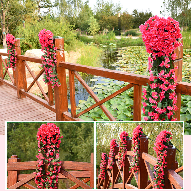 Violet Artificial Flower Party Decoration Simulation Valentine's Day Wedding Wall Hanging Basket Flower Orchid fake
