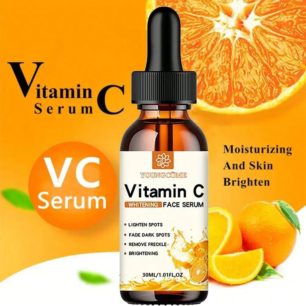 Vitamin C Facial Essence Contains Hyaluronic Acid Dark Spot Remover Moisturizing Repair Anti-aging Essence Facial Skin