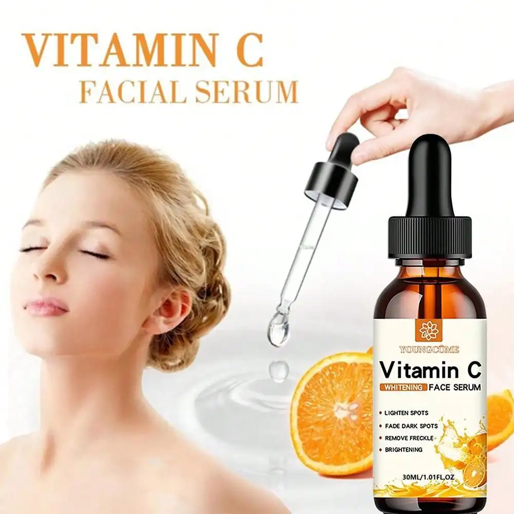 Vitamin C Facial Essence Contains Hyaluronic Acid Dark Spot Remover Moisturizing Repair Anti-aging Essence Facial Skin