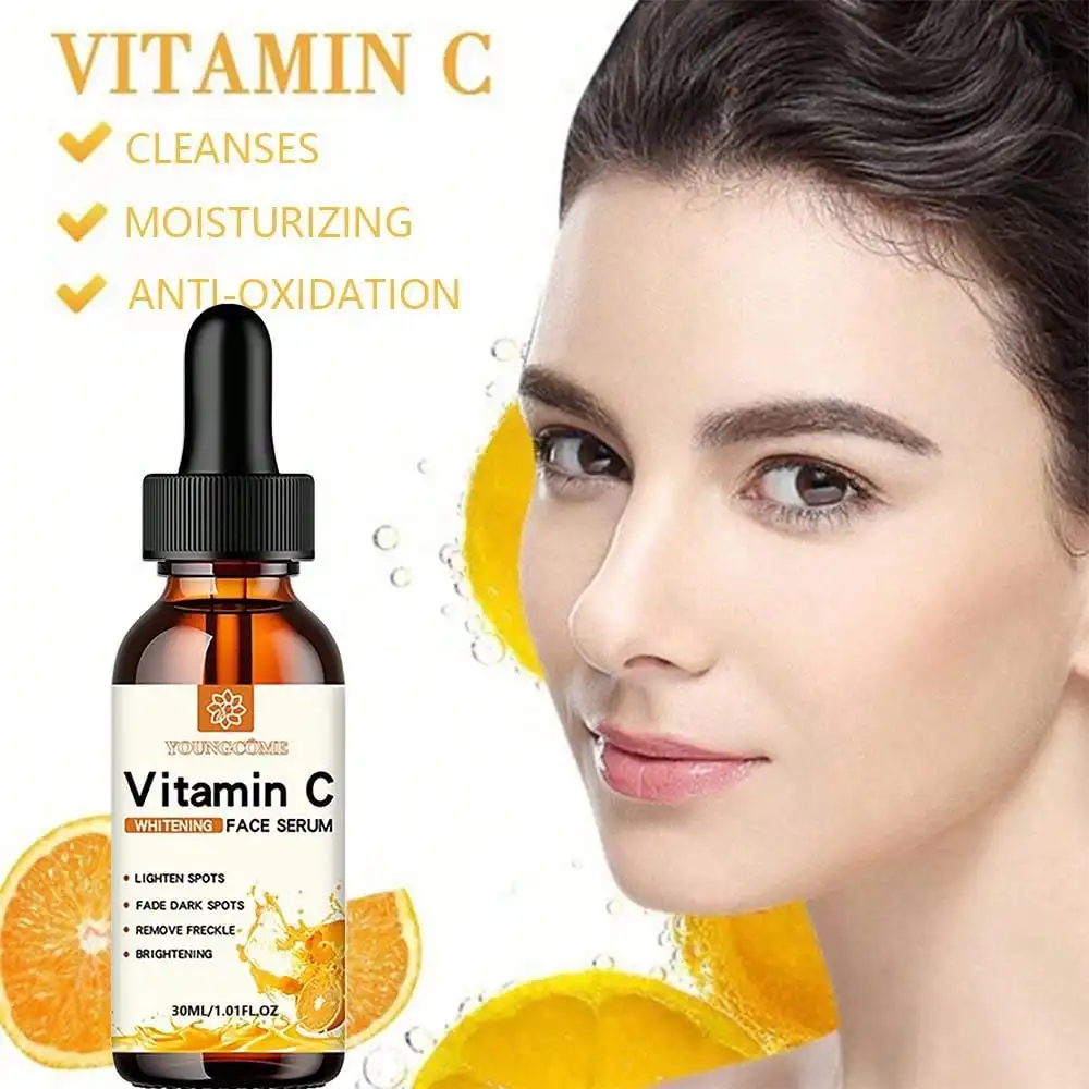 Vitamin C Facial Essence Contains Hyaluronic Acid Dark Spot Remover Moisturizing Repair Anti-aging Essence Facial Skin
