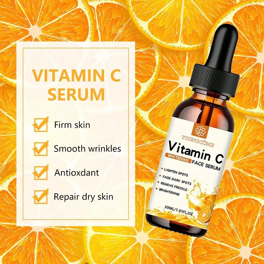Vitamin C Facial Essence Contains Hyaluronic Acid Dark Spot Remover Moisturizing Repair Anti-aging Essence Facial Skin