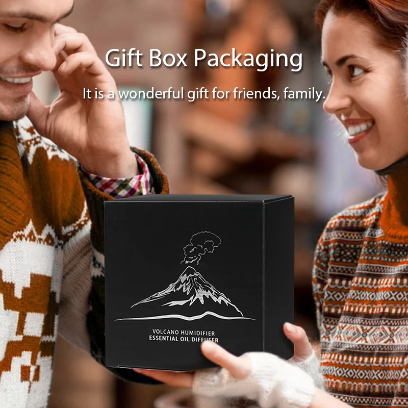 Volcanic Aroma Diffuser Essential Oil Lamp 130ml USB Portable Air Humidifier with Color Flame Night Light Volcanic Aroma Diffuser Essential Oil Lamp 130ml USB Portable Air Humidifier with Color Flame Night Light