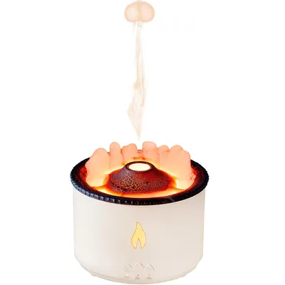 Volcano Fire Flame Air Humidifier Aroma Diffuser Essential Oil with Remote Control