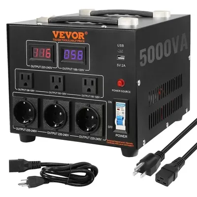 Voltage Converter Transformer 2000W 5000W Heavy Duty Step Up/Down Transformer Convert 110V to 220V and 220V to 110V