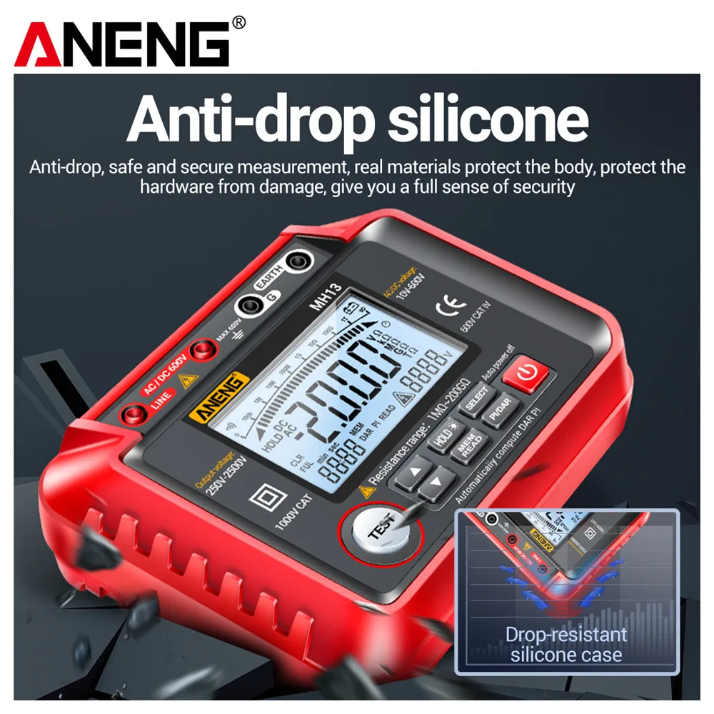 Voltage Tester Digital Multimeter Megometro Insulation Earth High Resistance Meter Tester Megohmmeter Tool Voltage Tester Digital Multimeter Megometro Insulation Earth High Resistance Meter Tester Megohmmeter Tool