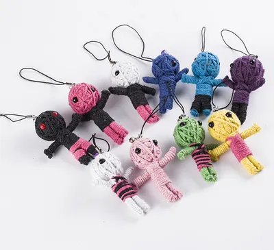 Voodoo Doll Keychain Bag Accessory (5 pcs)