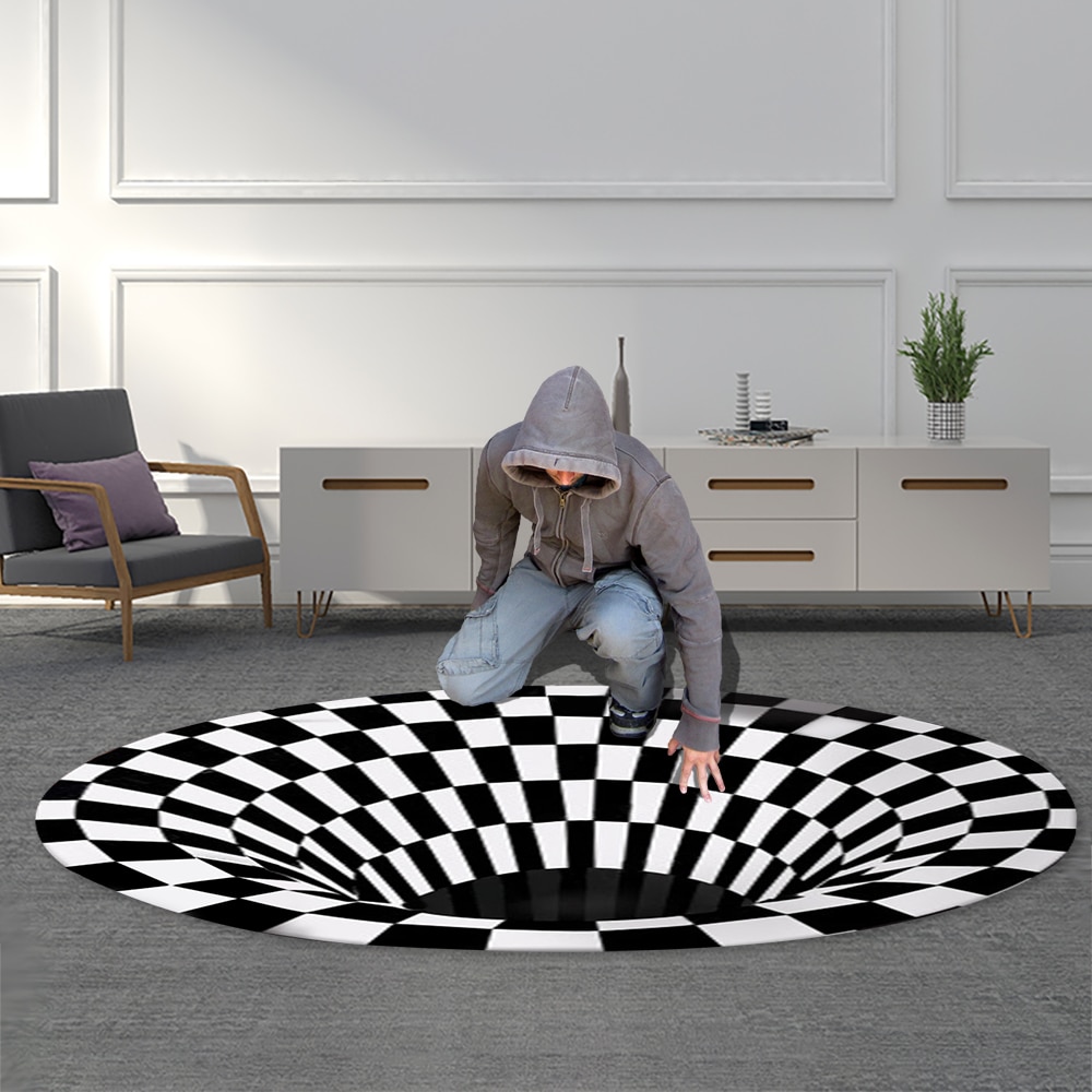 Vortex Illusion Rug 3D Decor Mat Vortex Illusion Rug 3D Decor Mat