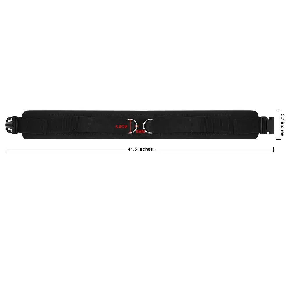 Waist Belt Neoprene Padded Gym Pulley Strap with Rings for Cable Machines Fitness Exercise Speed Agility Resistance Waist Belt Neoprene Padded Gym Pulley Strap with Rings for Cable Machines Fitness Exercise Speed Agility Resistance