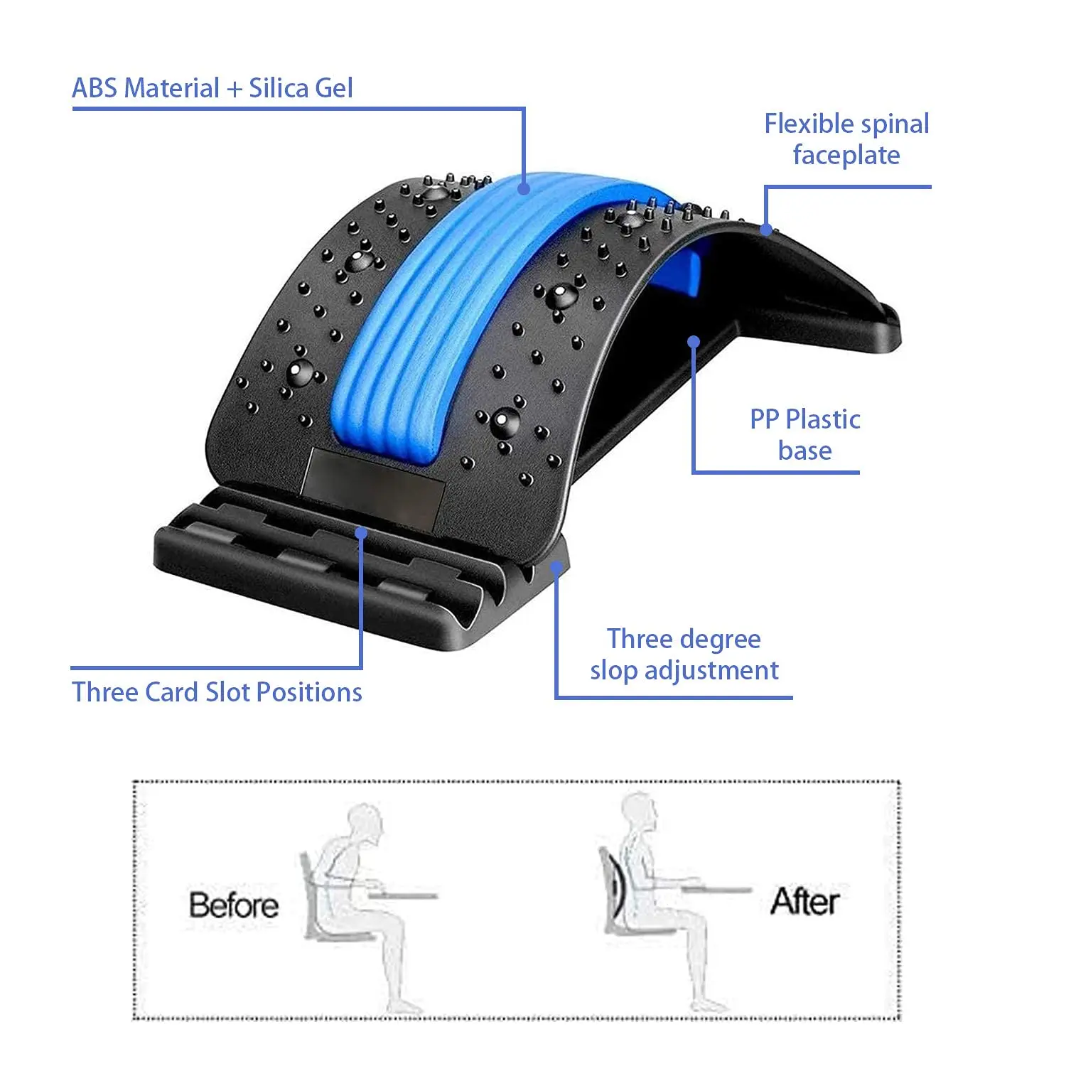 Waist Massager Lumbar Protrusion Acupuncture Lumbar Spine Reliever Spine Lying Cushion Back Stretch Lumbar Spine