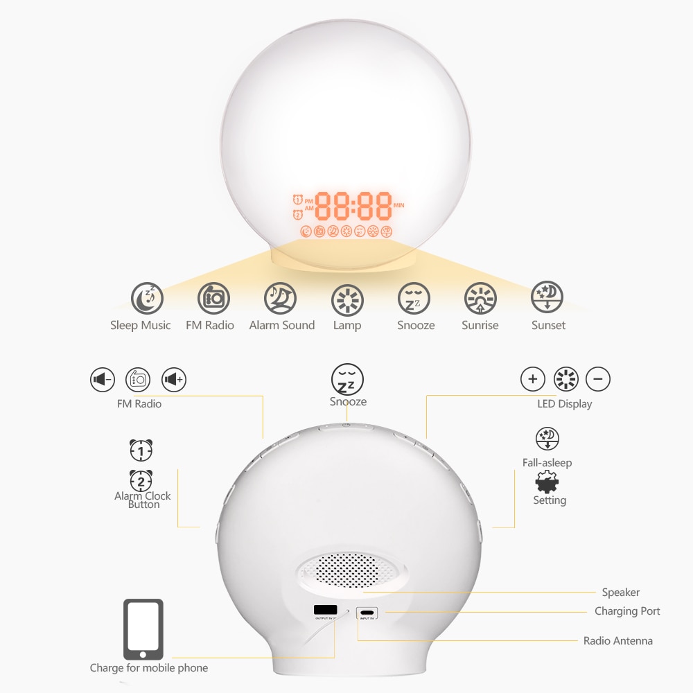 Wake Up Light Digital Alarm Clock Wake Up Light Digital Alarm Clock