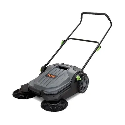 Walk-behind Hand Push Floor Sweeper 25.6″ Sweeping Width Floor Sweeper 5-Gallon Waste Container Angle & Height Walk-behind Hand Push Floor Sweeper 25.6″ Sweeping Width Floor Sweeper 5-Gallon Waste Container Angle & Height