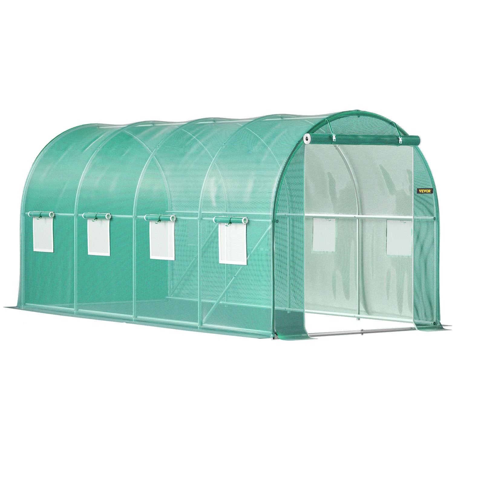 Walk-in Tunnel Greenhouse Galvanized Frame with Waterproof Cover 15x7x7 or 10x7x7 or 20x10x7 or12x7x7 ft Greenhouses Walk-in Tunnel Greenhouse Galvanized Frame with Waterproof Cover 15x7x7 or 10x7x7 or 20x10x7 or12x7x7 ft Greenhouses