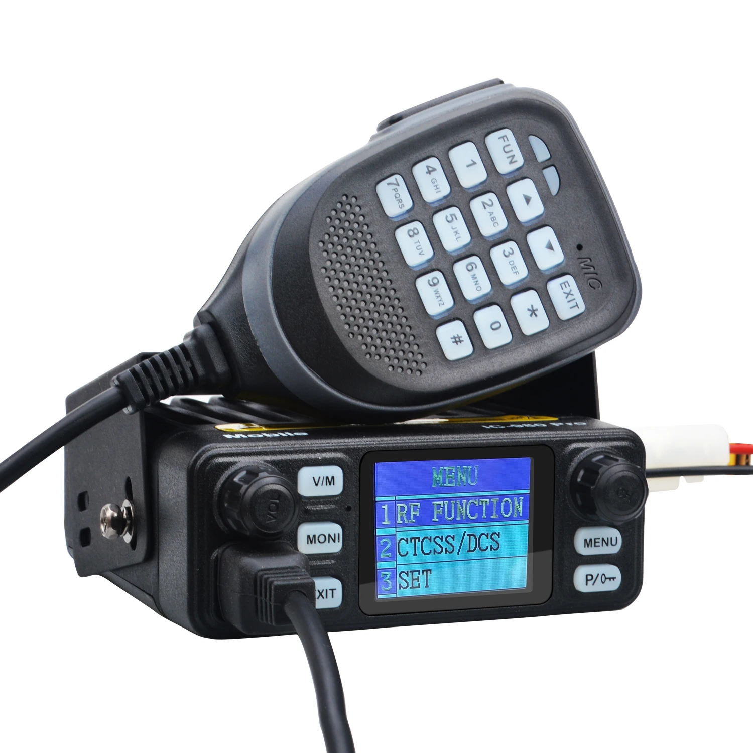 Walkie Talkie IC-980 Pro UHF VHF Dual Band Dual Watch 25W AI Noise Reduction FM Scrambler Vox Mini Mobile Radio