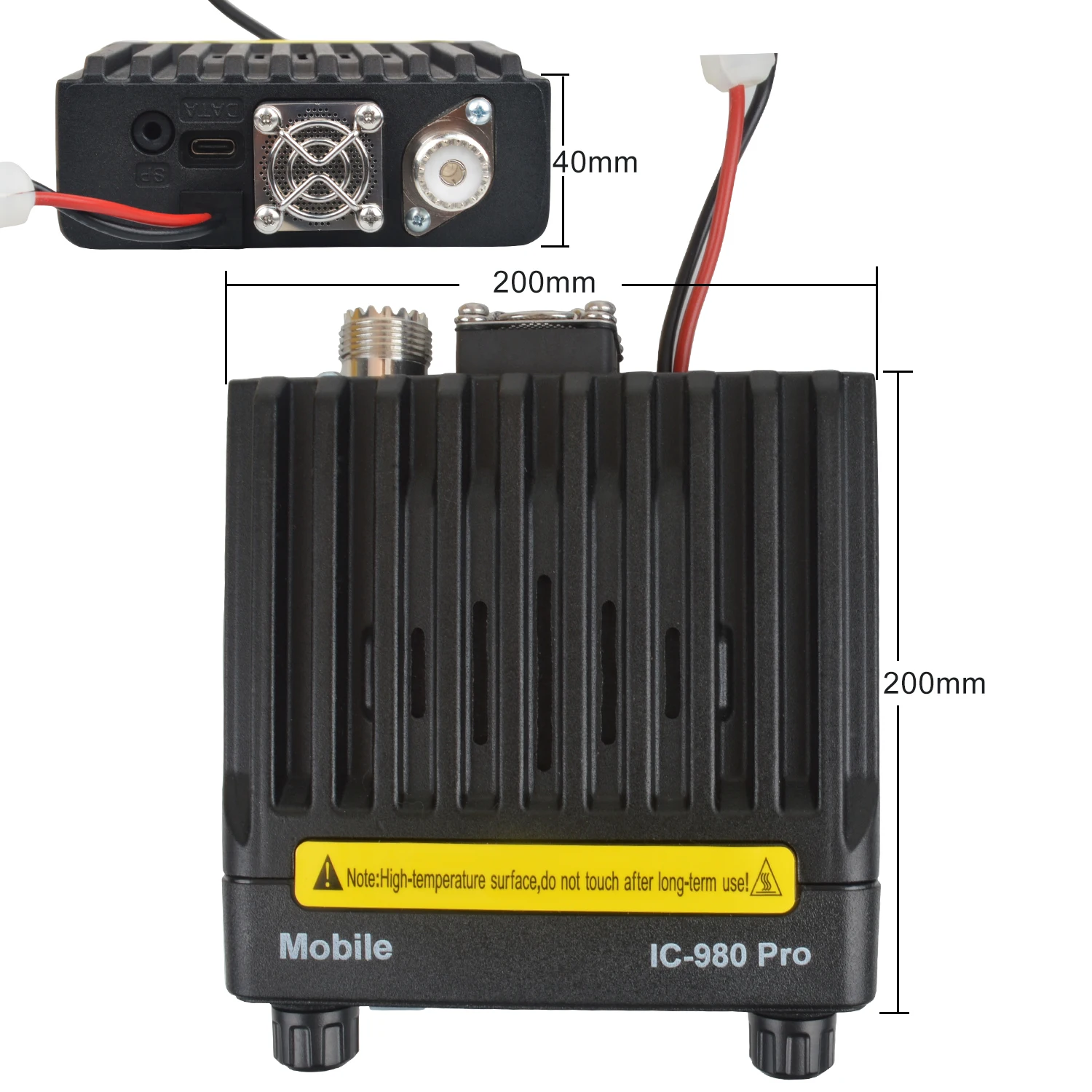 Walkie Talkie IC-980 Pro UHF VHF Dual Band Dual Watch 25W AI Noise Reduction FM Scrambler Vox Mini Mobile Radio