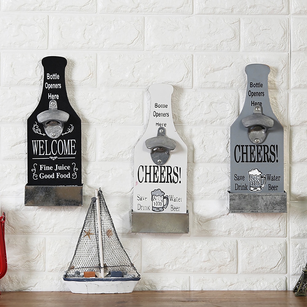 Wall Bottle Opener Functional Decoration Wall Bottle Opener Functional Decoration