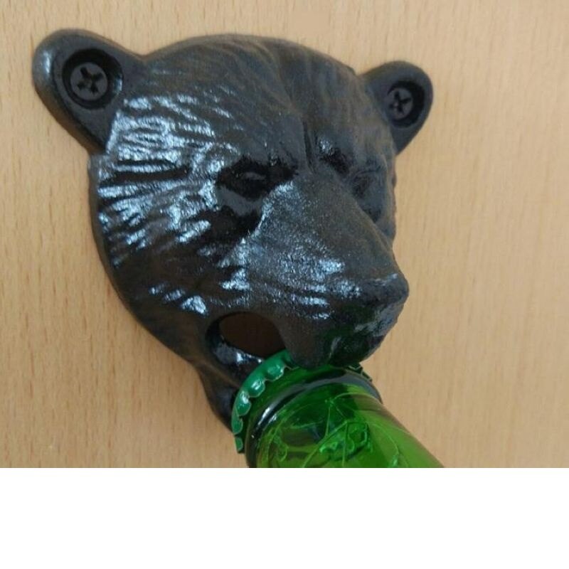 Wall Cast Iron Bear Bottle Opener Wall Cast Iron Bear Bottle Opener