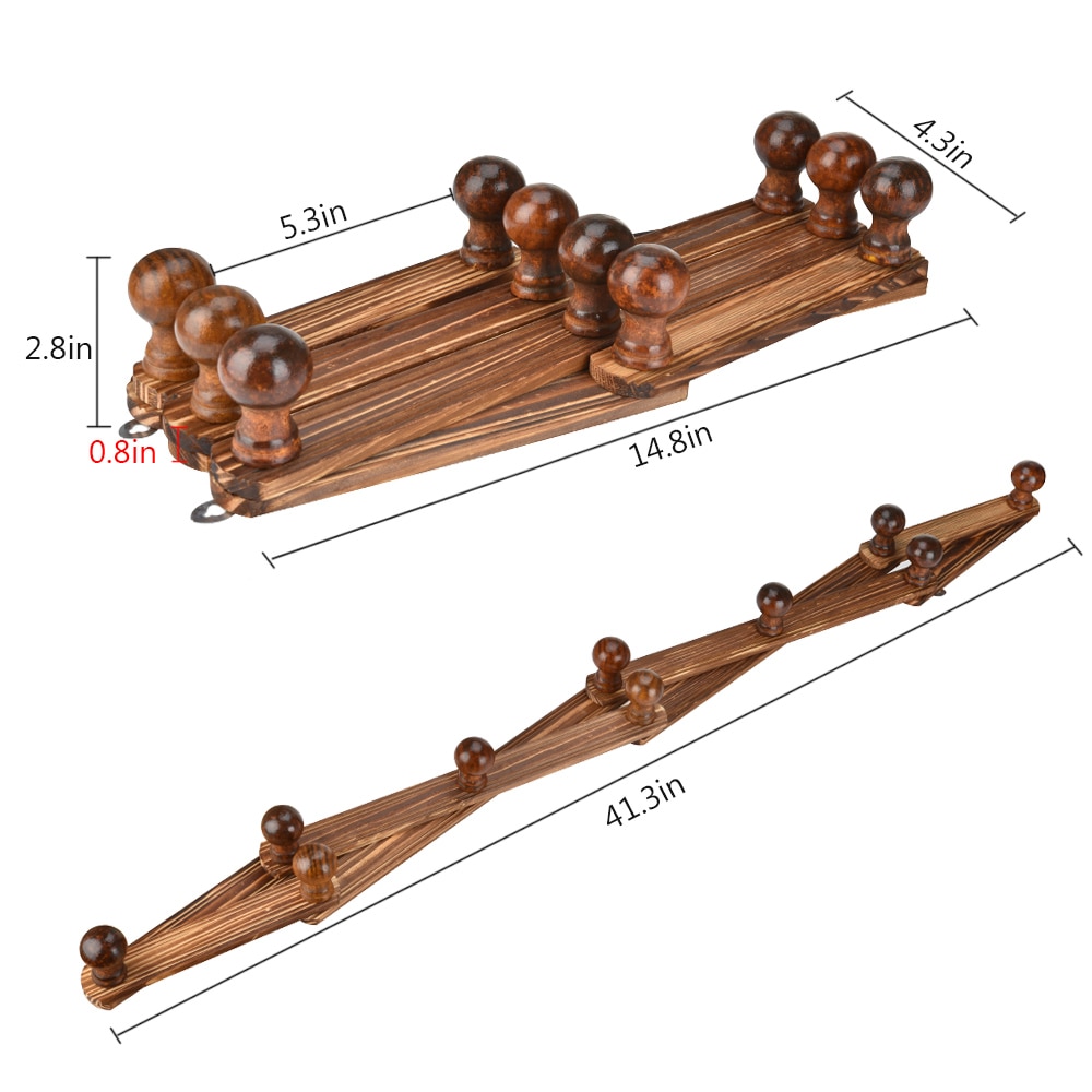 Wall Coat Rack 10-Hook Hanger Wall Coat Rack 10-Hook Hanger